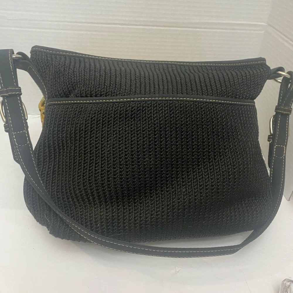 The Sak Black Knit Shoulder Bag